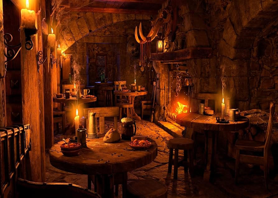 Candlelit tavern tables