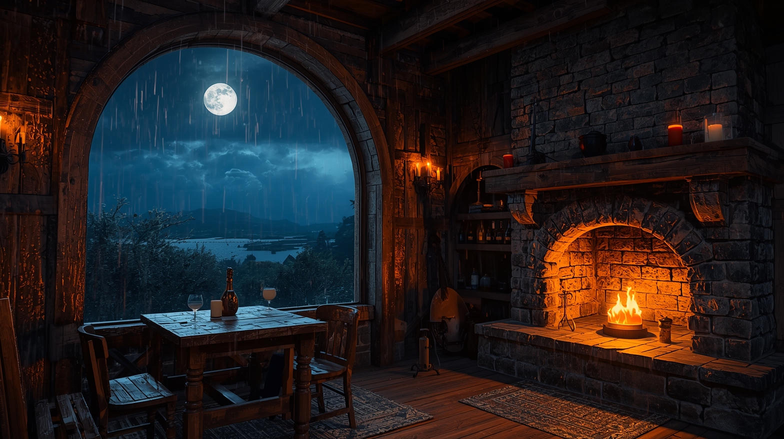 Moon window and hearth